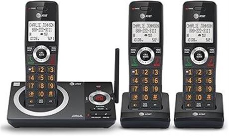 AT&T ATT-TL92378 Cordless Phone System DECT 6.0 1.9GHz Bluetooth 3 Handsets
