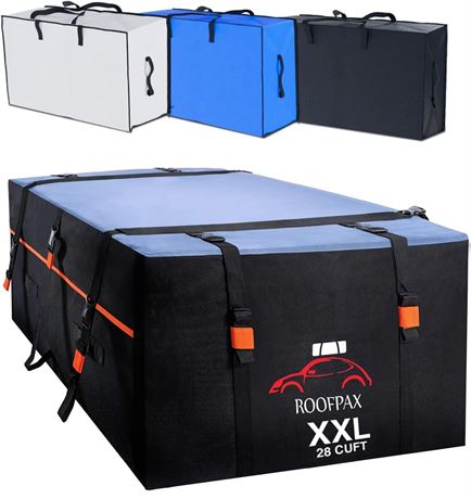 RoofPax XXL 28 cuft Car Rooftop Cargo Carrier Bag Extra Waterproof Car Roof