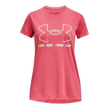 Under Armour Girls' Tech Big Logo Short Sleeve set Medium