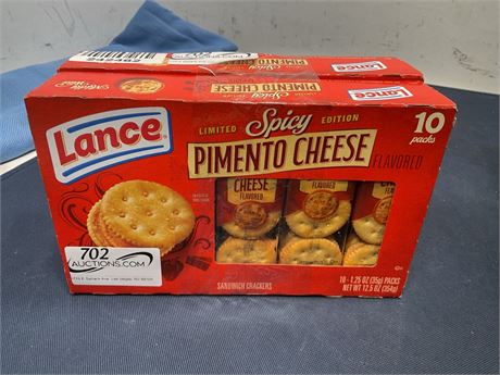 Lance Nashville Hot Cheddar Sandwich Crackers,  2 Boxes 10 Pack