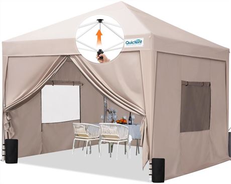 Quictent Privacy 8x8 Easy Pop up Canopy Tent with Sidewalls, Instant Gazebo