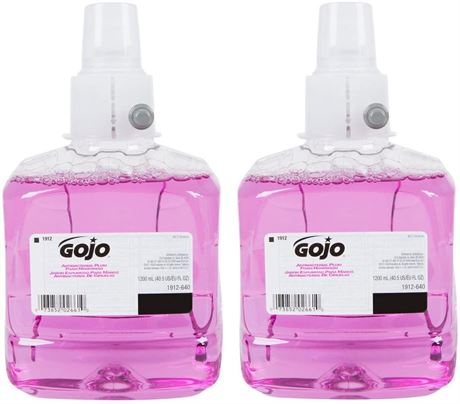 GOJO Antibacterial Plum Foam Hand wash. 2-Bottles/ 1,200 ML Personal Soaps
