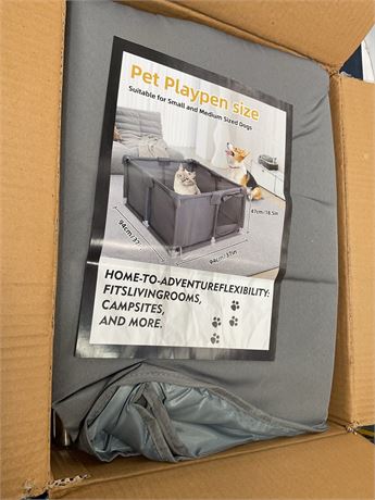 Pet Play Pen 94cm/37 x  94cm/37 x47cm18.5in