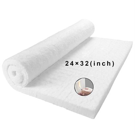 32" x24" x1" (Thick) Ceramic Fiber Blanket Fireproof Insulation Baffle Rated to