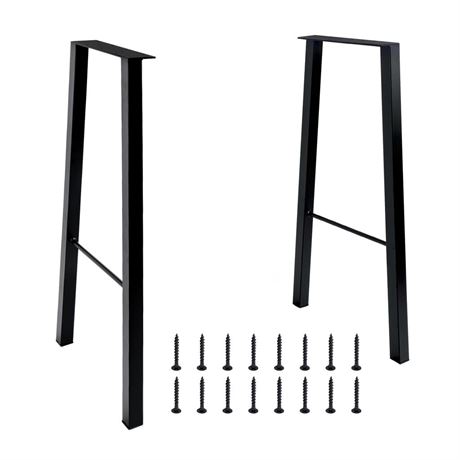 TC-HOMENY 34" Bar Table Legs - Furniture Legs Set of 2, Industrial Style Design