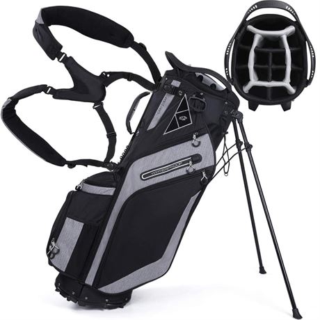 Golf Stand Bag 14 Way Top Dividers with Dual Strap and 8 Pockets, Rain