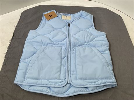 Meikulo  Zip Up Puffer Vest Kids Stand Collar Quilted Gilet Sleeveless Jackets