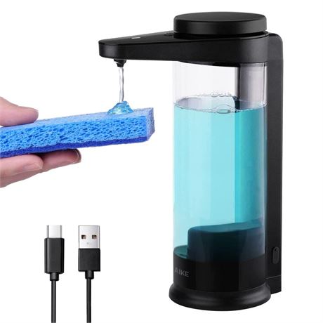 Touch-Free Rechargeable Automatic Liquid Soap Dispenser for Kitchen Dish Soap