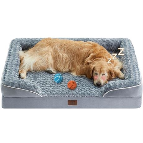 WNPETHOME Dog Beds for Large Dogs, Washable Dog Bed, Bolster Dog Sofa Bed with