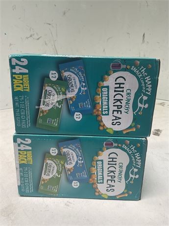 The Happy Snack Company Crunchy Chickpeas Variety Pack - High Fiber Vegan