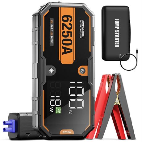 Car Battery Jump Starter, Jump Box for Car (up to 13L Gas 13L Diesel Engine)