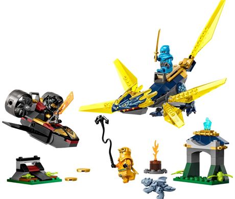 Lego Ninjago 71798 Nya and Arin's Baby Dragon Battle Toy Building Set -