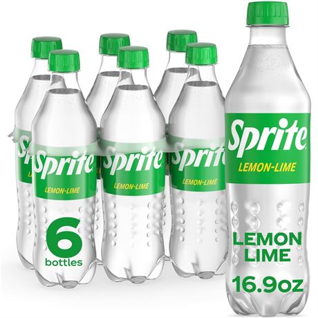 Sprite Lemon-Lime Caffeine Free Soda Pop Bottles, 16.9 fl oz, 2 (6 Packs)
