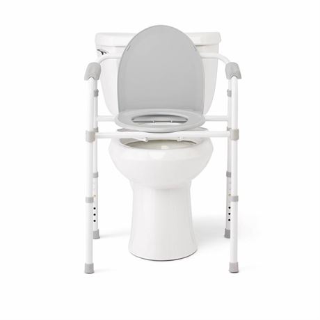 3-in-1 Steel Folding Bedside Commode Toilet Seat