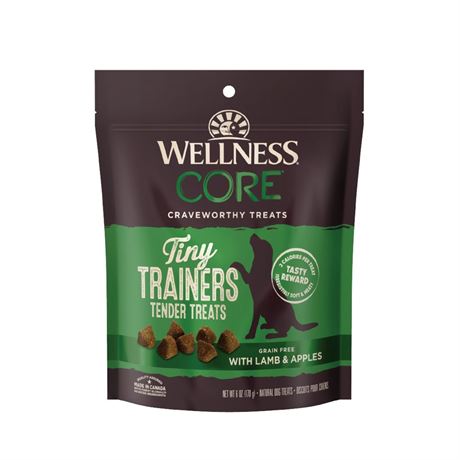 Wellness CORE Tiny Trainers Dog Treats, Natural, Grain Free, Lamb and Apple