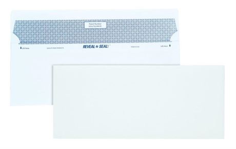 Quality Park Reveal-N-Seal Security Tinted Envelope, #10, Commercial Flap,