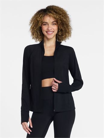 Avia Women's and Women's Plus SoftSculpt Zip Up Active Jacket, Sizes XS-4X.