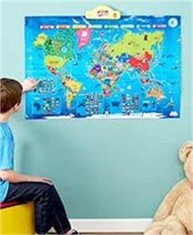 BEST LEARNING Geography Map Games  I-Poster: My World  Educational Learning Toy