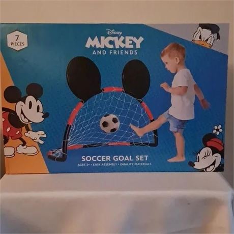 Disney Mickey Soccer Net with Ball  Multicolor  Kids Outdoor Sports  Ages 3