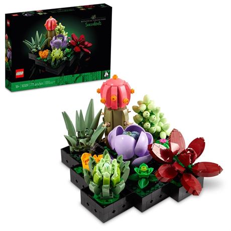 LEGO Icons Succulents - Artificial Plant Set for Adults, Mother's Day
