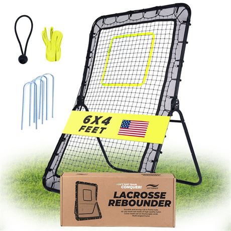 Victorem Lacrosse Rebounder for Backyard - 6x4 Ft. Volleyball Rebounder, Bounce