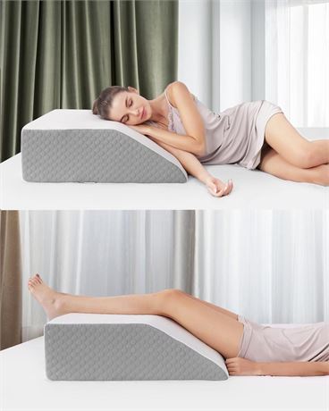 Leg Pillow, Leg Elevating Pillow for After Surgery Swelling, Memory Foam Leg