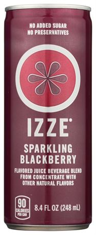 Izze Can - Sparkling - Blackberry - Case of 12 - 8.4 fl oz