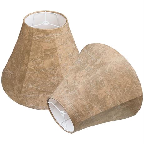 TOOTOO STAR Lamp Shades Set of 2,Imitation Sheepskin LampShade Royal Style 6"