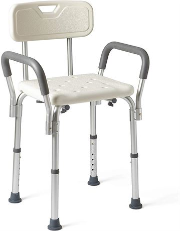 OFFSITE Medline Shower Chair Seat with Padded Armrests and Back Heavy Duty