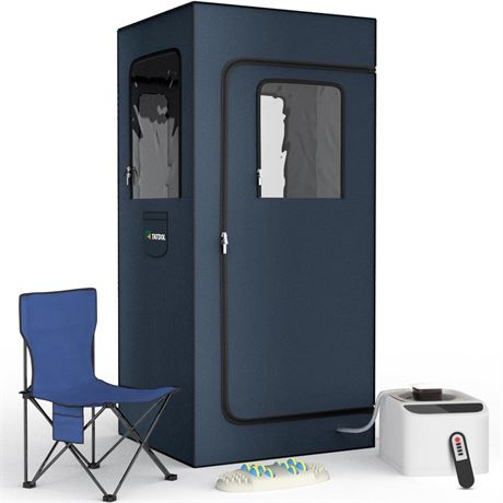 Portable Home Steam Sauna Box, Full Size Personal Sauna Tent for Home Spa,