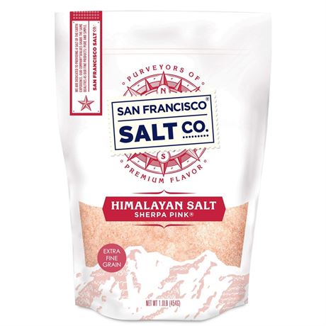 Sherpa Pink Himalayan Salt – Extra-Fine Grain, 1 lb. | All-Natural,