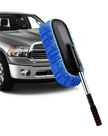 Car Duster, Extendable Long Handle Microfiber Car Duster Exterior Scratch Free