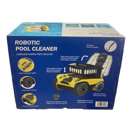 Cordless Robotic Pool Vacuum Cleaner  3 Levels of Filtration  180 Min Runtime