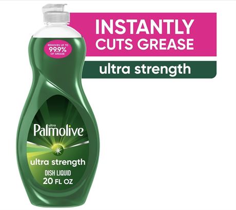 Palmolive Ultra Strength Liquid Dish Soap, Cuts Grease and Grime, No Soaking