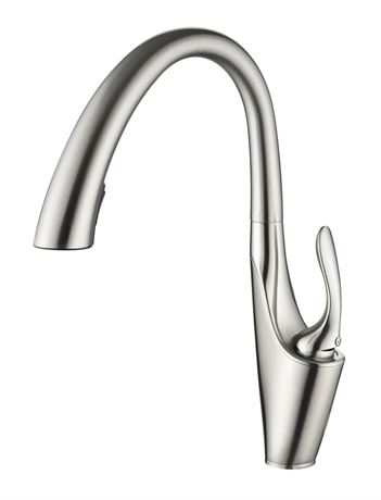 Kitchen Faucet with Pull Down Sprayer, Modern Kitchen Sink Faucet, Stainless