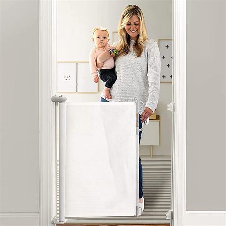 Momcozy Baby Gate, Retractable Baby Gate or Dog Gate 【Easy to USE】 for 33"