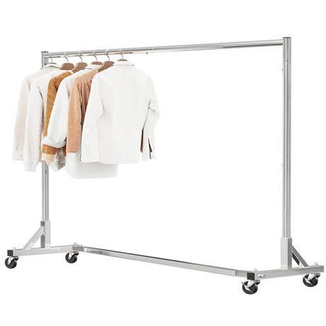Simple Trending Industrial Grade Z-Base 70in extra long Clothes Garment Rack,