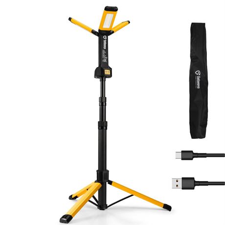 Rechargeable Work Light with Stand, GoGonova Cordless Work Light with Triple