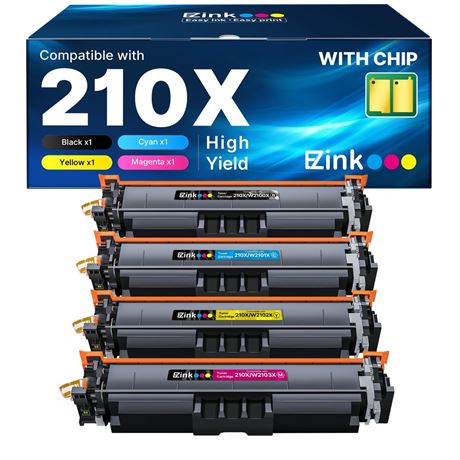 E-Z Ink 210X Toner Cartridges with Chip Compatible for HP 210X Toner Cartridges