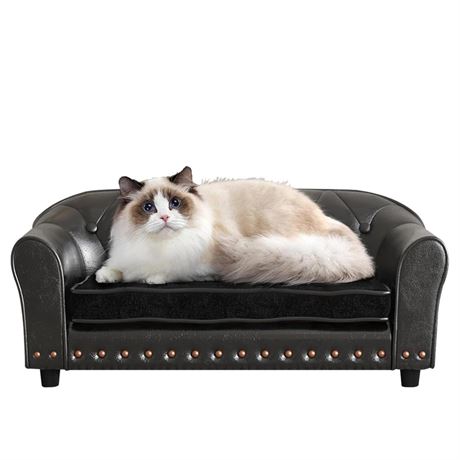 Dog Sofa and Chair/Luxury PU Leather Pet Sofa Chair/with Copper Nail Dog