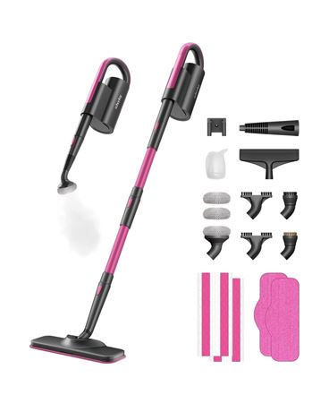 Schenley 19-in-1 Steam Mop Dual-Rod with Detachable Handheld Steamer & Washable