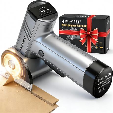 2026 Upgrade 4.2V Cordless Cutting Tool, Cardboard Cutter with LED Display,