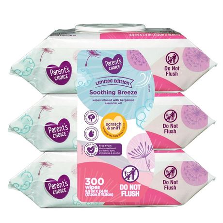 OFFSITE Parent's Choice Soothing Breeze Limited Edition Baby Wipe (300 Count)