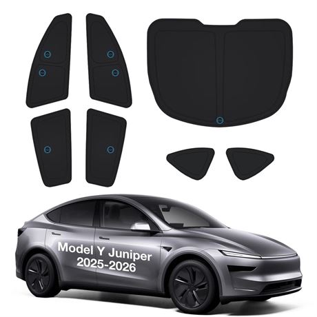Wigoo 2025 Upgrade Tesla Model Y Juniper Side Window Sunshade [Ice-Crystal