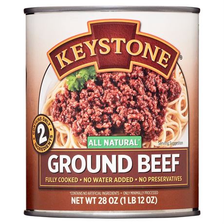 Keystone All Natural Ground Beef, 28 oz Can
