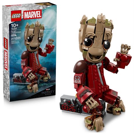 LEGO Marvel Ravager Jumpsuit Groot Building Toy for Boys & Girls - Poseable