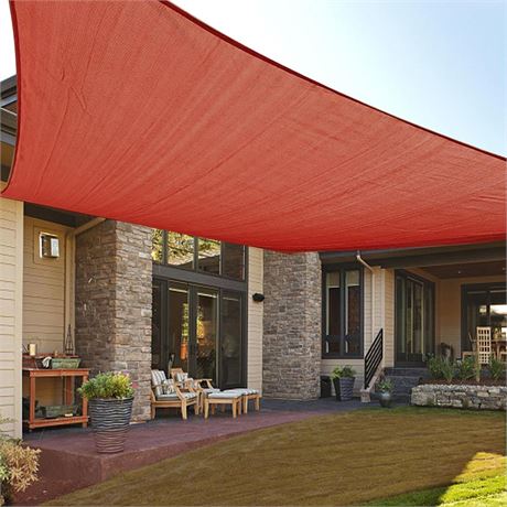 LOVE STORY 20' x 20' Sun Shade Sail Square UV Block Canopy Cover for Outdoor