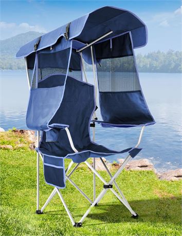 OFFSITE Beach Chair with Canopy Shade, Folding Camping Chair with Canopy with