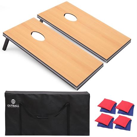 Cornhole Set 4x2 and 3X2 Regulation Size Corn Holes Sets with Carrying Bags & 8