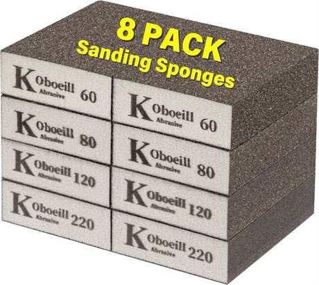 SVOPY 8 Pcs Sanding Block, Washable and Reusable Sanding Sponge for Drywall